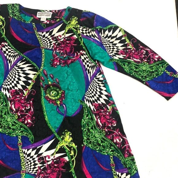 Vintage Pat Argenti pure silk womens blouse size 12 - Picture 7 of 11